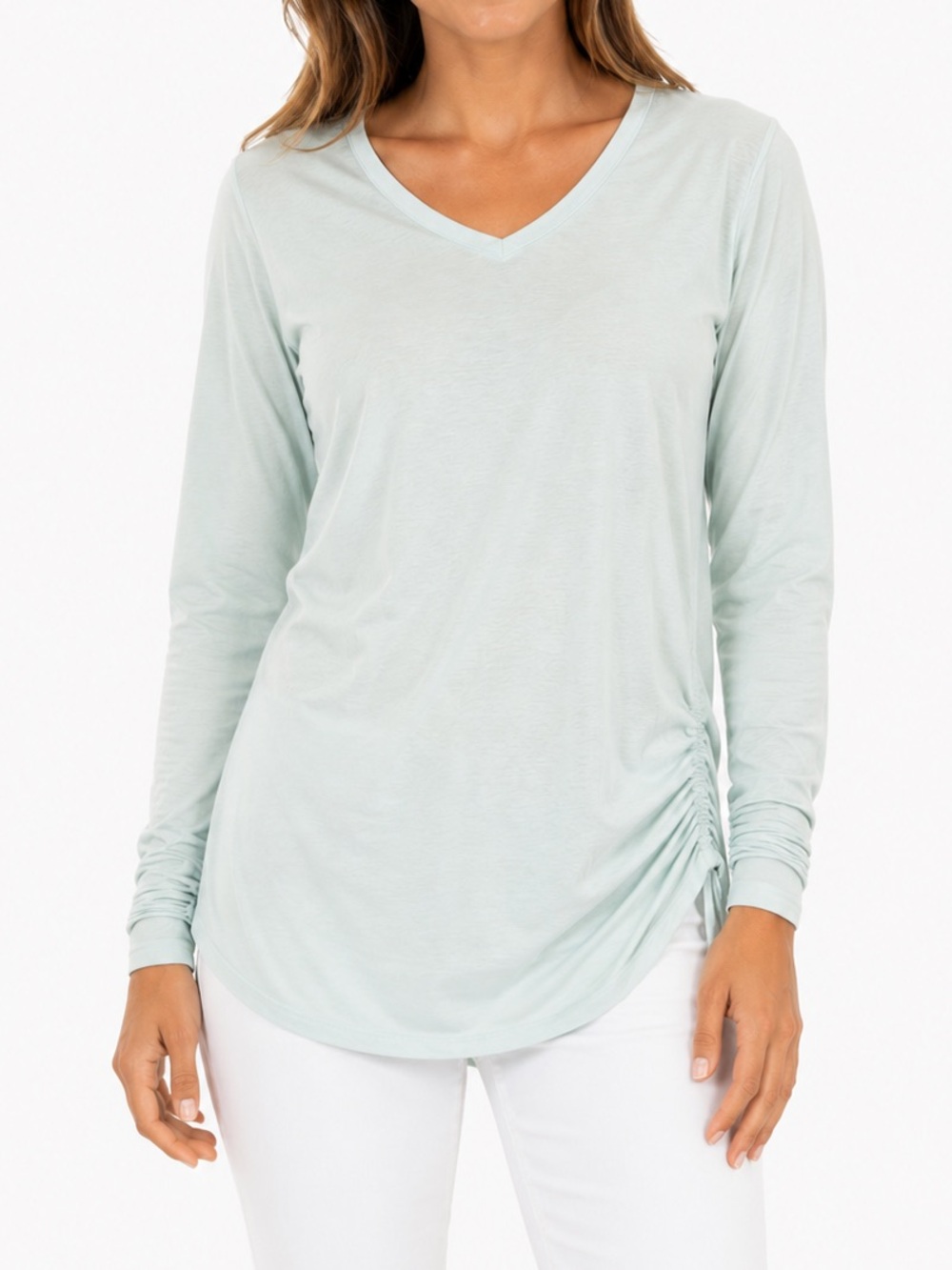 Pendleton Light Mint V-Neck Long Sleeve Tunic